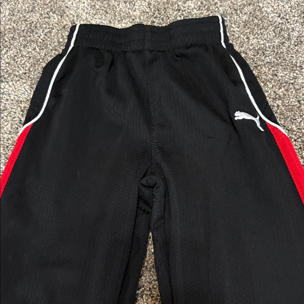 Puma Black and Red Athletic Jogger Pants Size 5 - Picture 2 of 5